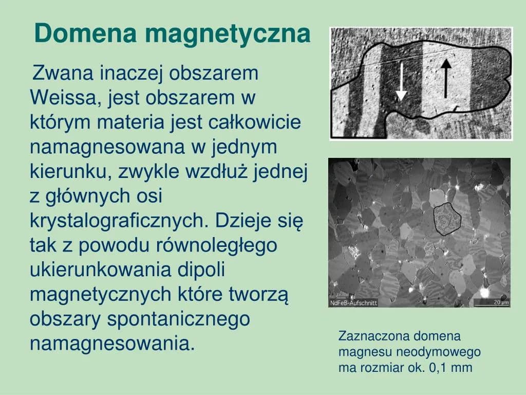 Domeny magnetyczne - co to jest i jak wpływają na materiały?